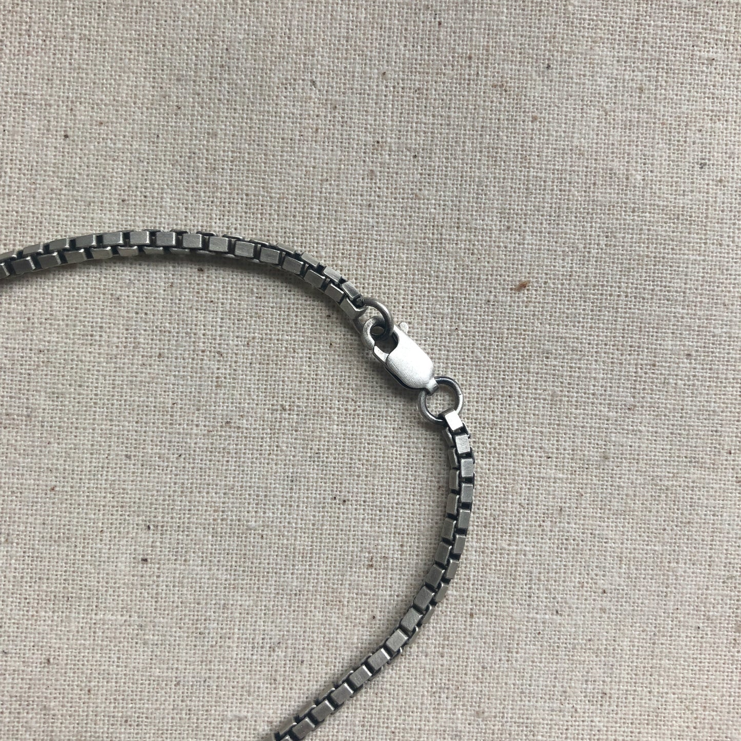 Sterling Silver Men's Box Chain Necklace