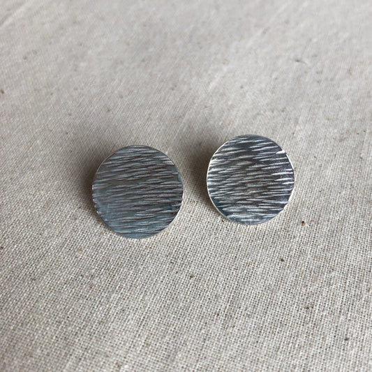 Sterling Silver Disc Earrings 