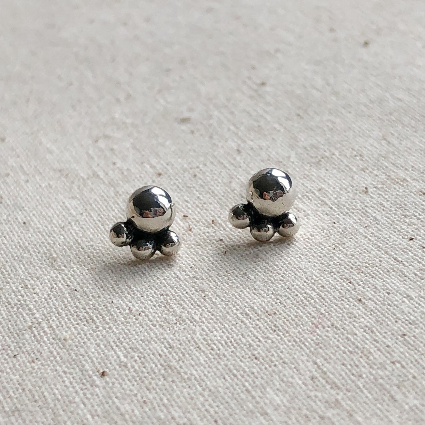 Stud Earring Made of Argentium Silver