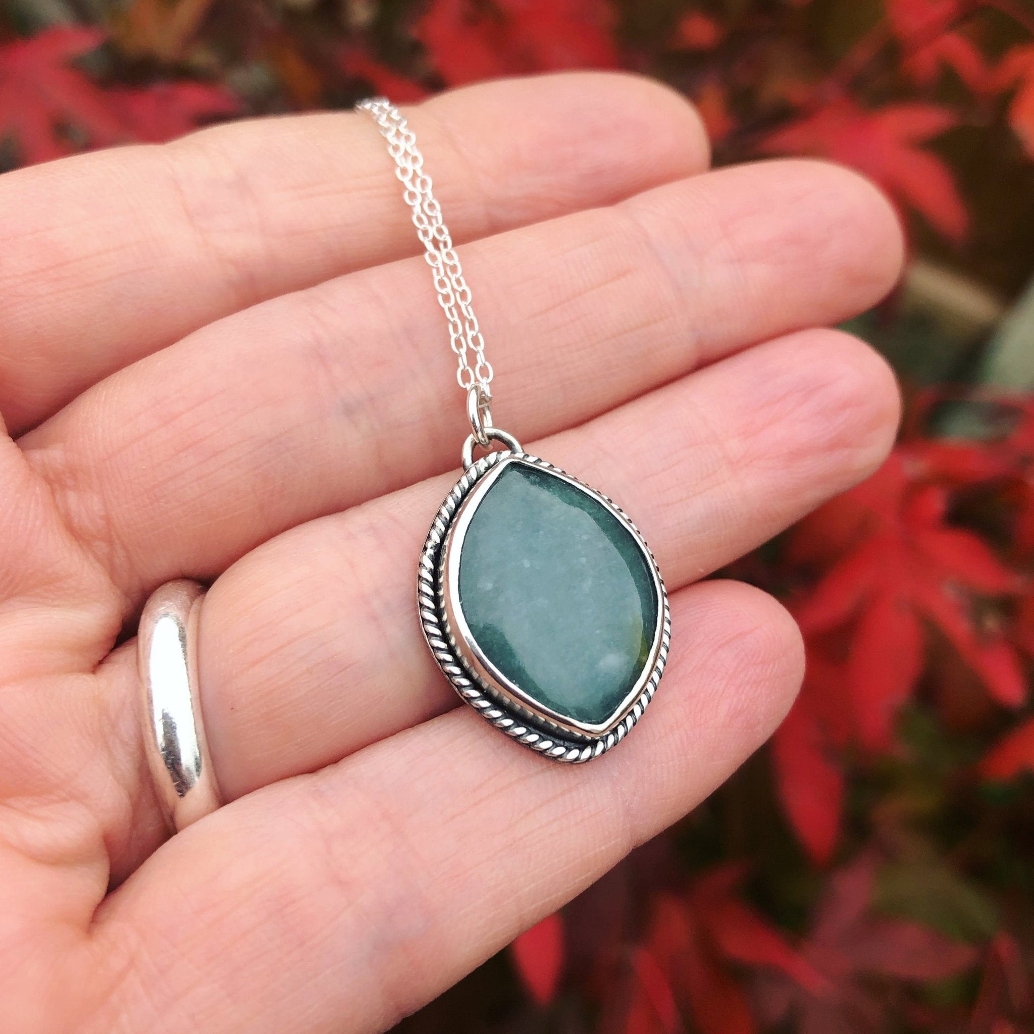 Aventurine pendant deals necklace